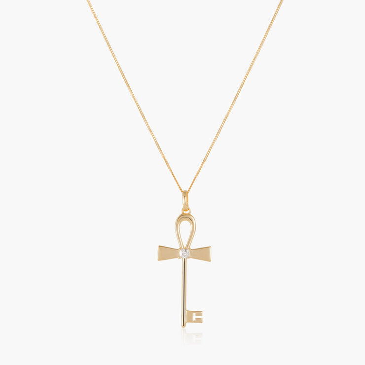 ankh key necklace-