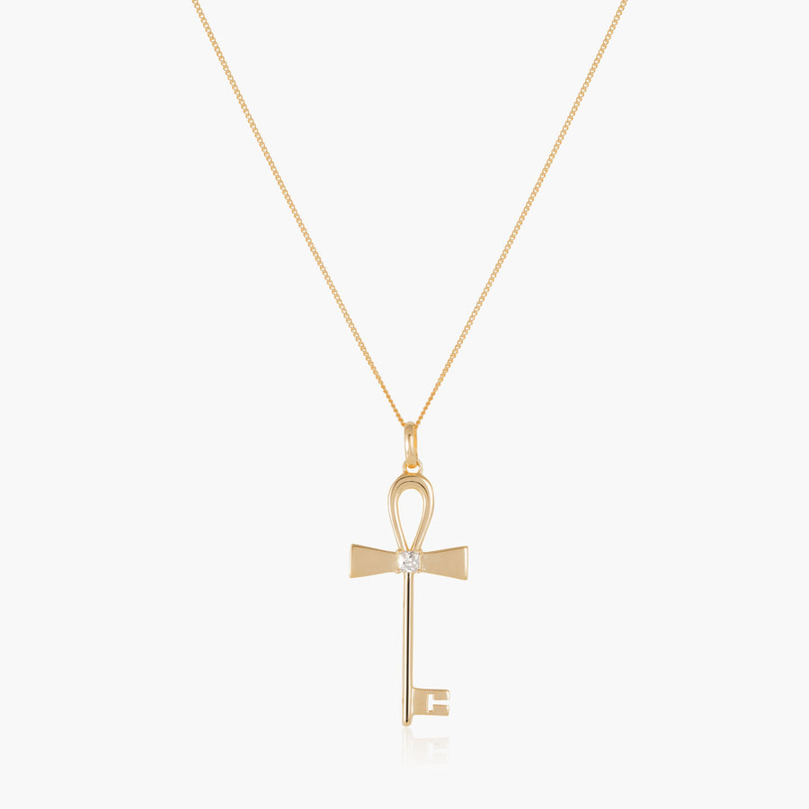 ankh key necklace-
